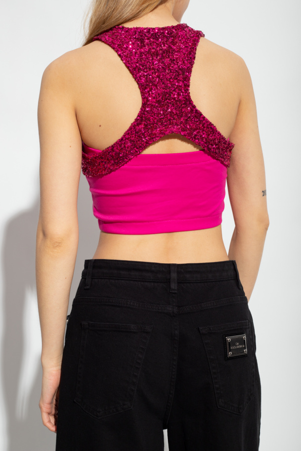 ★LUVISTRUE★SM GLITTER OFFSHOULDER TEE(PINK)★正規品/送料込 Generation Love Kai Sequined T-Shirt | Saks Fifth Avenue